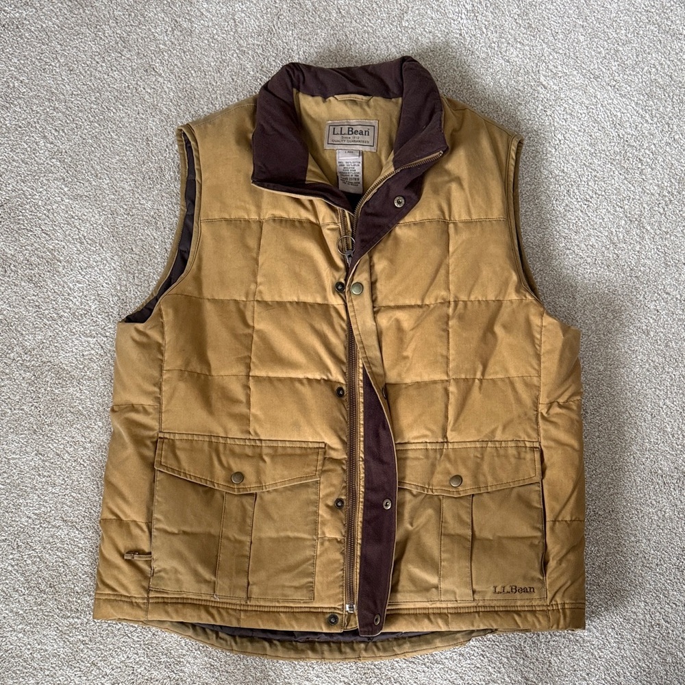 L.L. Bean Men's Brown Quilted Vest